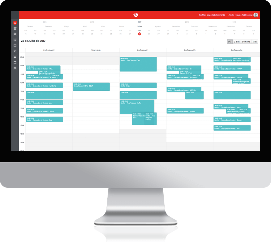 Agenda gerencial - Pet Booking